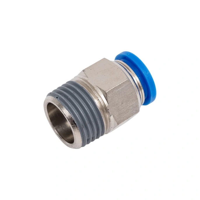 Пневмофитинг цанговый прямой с наружной резьбой HIMPT PC 12-04 (R1/2) 00-00004723