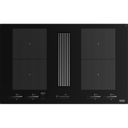 FRANKE 340.0705.335 FMY 8391R HI, Индукционная варочная панель с интегрированной вытяжкой Mythos 2gether Icon Steel FMY 8391R HI, черное стекло. Ширина 830 мм, 4 зоны нагрева. 3 уровн