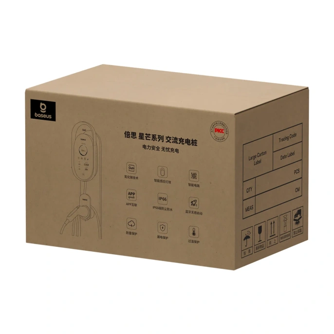 Зарядная станция Baseus BS-XM005 Starlight Series AC Charging Pile Bluetooth Air Version 7kW Cluster Black C00678402112-00