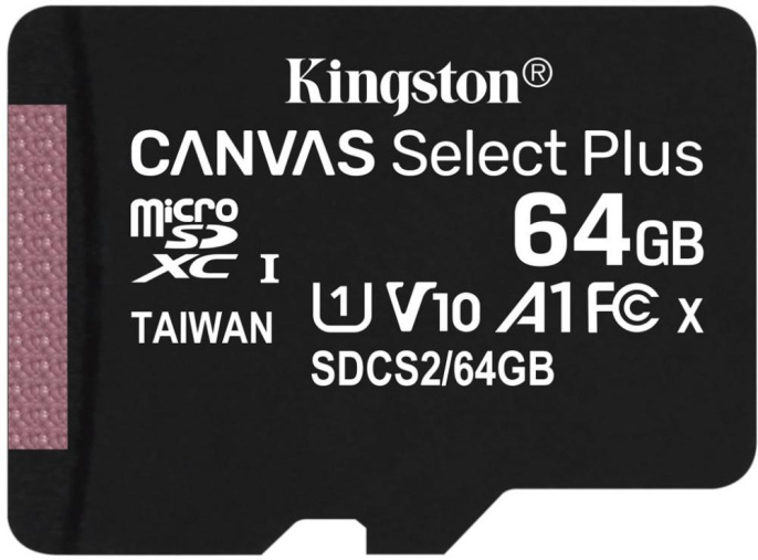 Карта памяти Kingston Canvas Select Plus microSDXC 64GB SDCS2/64GBSP