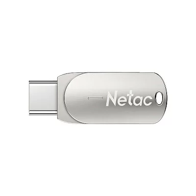 Флешка 64 Gb USB3.0 Netac U785C NT03U785C-064G-30PN (64 ГБ, USB 3.2 Gen 1 Type-A/Type-C (5 Гбит/сек), раскладной корпус, металл, цвет серебристый)