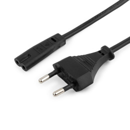 Cablexpert Кабель питания аудио/видео 0,5м, CEE 7/16 - C7, VDE, 2-pin, 2х0,75, черный, пакет PC-184-VDE-0.5M