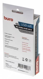 Хаб (разветвитель) Buro BU-HUB4-0.5R-U2.0, черный