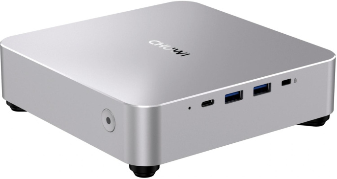 Мини ПК CHUWI AuBox AMD Ryzen 7 8745HS,  DDR5 16ГБ, 512ГБ SSD, AMD Radeon 780M,  Windows 11 Pro,  серебристый и черный