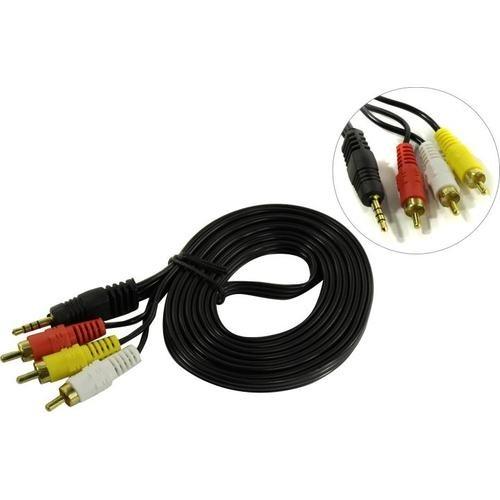 Кабель аудио ExeGate EX-CCA-4P2R-2.0 3.5mm Jack M/3xRCA M, 2м EX284945RUS