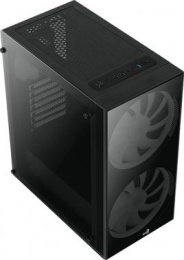 Корпус ATX Aerocool Python-G-BK-v1, Midi-Tower, без БП,  черный