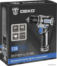Дрель-шуруповерт Deko ZKCD12FU-Li аккум. патрон:быстрозажимной 063-4141