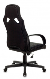 Кресло игровое ZOMBIE RUNNER, на колесиках, ткань/экокожа, черный/синий/синий [zombie runner blue]