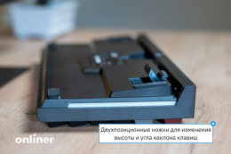 Клавиатура Royal Kludge RK-R87 Black/Gray/Red игровая для ПК/для компьютеров Apple, механическая, RK Red, ход: линейный, пластик, интерфейс подключения: USB-A, подсветка, кириллица