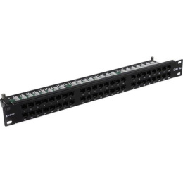 Патч-панель ExeGate EPPHD-19-48-8P8C-C5e-110D 19", UTP, 48 port, cat.5e, KRONE&110 dual IDC , 1U, RoHS, с кабельным органайзером, Black, RTL EX281081RUS