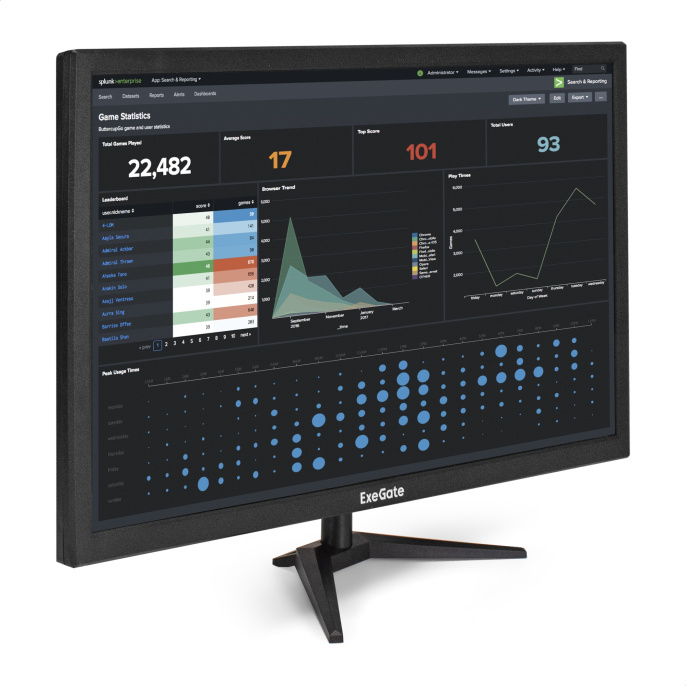 Монитор 27" ExeGate EB2700A EX297312RUS (VA LED Grade A+, FHD, 1920x1080@75Гц, 16:9, 200cd/m2, 3000:1, 178°/178°, 5ms, D-Sub, HDMI, Flicker-free, кабель HDMI 1.5м, VESA, регулировка наклона (tilt), черный)