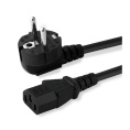 Bion Кабель питания 1.2м, евровилка с заземлением, 0.5мм, Schuko-C13, 6А, черный [BXP-PC-186-1,2M]