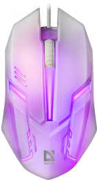 Defender Cyber MB-560L [52561] {Проводная оптическая мышь, 7 цветов, 3 кнопки,1200dpi, белый}