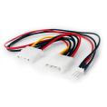 Cablexpert Кабель-разветвитель питания Molex Molex 4pin M /Molex 4pin F +FAN 3pin,12V,медь,15 см,пак CC-PSU-5