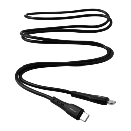 Кабель Type C-Type C Ergolux ELX-CDC06-C02, 5А, 80Вт, 1,2м, Черный, Зарядка+ПД 15201