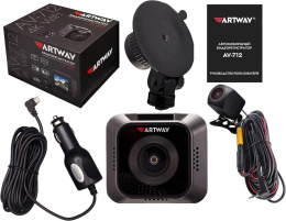 Видеорегистратор Artway AV-712 черный 8Mpix 2160x3840 2160p 170гр. GPS Novatek 96670