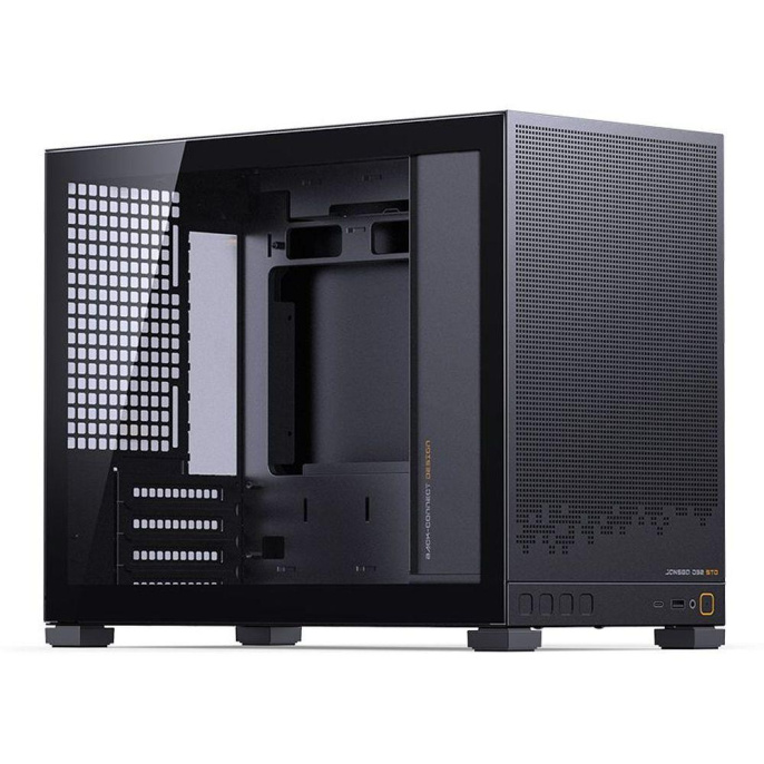 Корпус без блока питания Case JONSBO D32 STD, Mini-Tower, TG, no fan, 1xUSB-A 3.0 + 1xUSB-C 3.1, mATX, mITX Black (D32 STD BLACK)