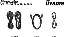 23.8" Монитор Iiyama ProLite XU2493HSU-B6,  1920x1080,  IPS,  100Гц,  1хHDMI,  1хDP,  черный
