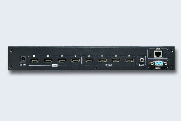 TNTV/TNT MMS-0404ESTE Переключатель, электрон., HDMI, 4 4 устройства, без шнуров, шнуры до 15 м.;макс.разр. до 3840x2160 30Hz 4:4:4 ; 3D,DeepColor 24/30/36 bit,HDCP 1.4; 4 шаблона трансляции;API