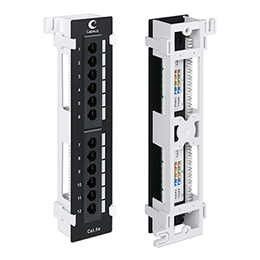 Патч-панель настенная 12 портов RJ-45 UTP 5e Cabeus PL-12-Cat.5e-WL-DualIDC неэкранированная