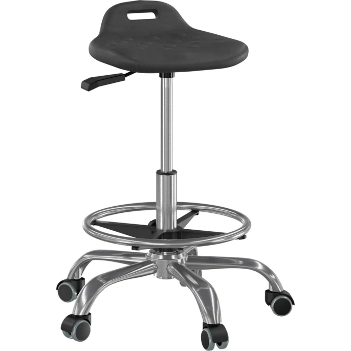 Табурет промышленный Верстакофф на газ лифте с кольцом для ног Т11-В К