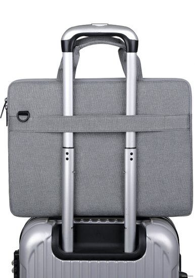 Сумка для ноутбука MIRU MLB-1049 Smartish 15.6" серый серая, полиэстер, наличие наплечного ремня, подкладка - фланель, крепление для чемодана