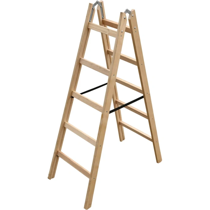Стремянка-Ходули деревянная двусторонняя Алюмет 2х5 ступеней Серия WD1205
