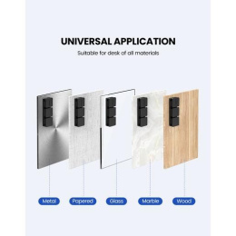 Держатель для проводов UGREEN LP208 (70585) Cable Holder Clips (3+1 комбинация). Цвет: черный