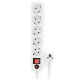 Гарнизон Сетевой фильтр ECL-5-W-1.4 5р, 10А, 1.4м, ур.защиты 4, белый, пакет 22424