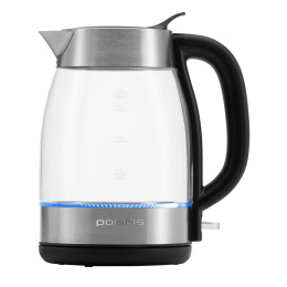 Чайник электрический Polaris PWK 1817CGL, 1.8л, Металл/стекло/пластик