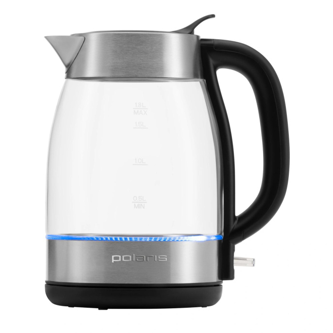 Чайник электрический Polaris PWK 1817CGL, 1.8л, Металл/стекло/пластик