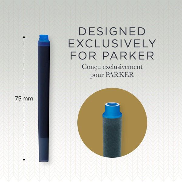 Картридж Parker Quink Z11 CW1950383 синие чернила смывающиеся для ручек перьевых 5шт
