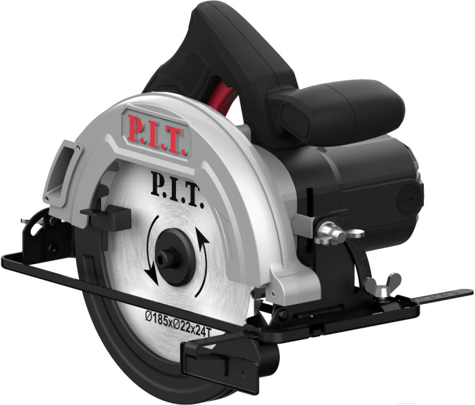 Циркулярная пила дисковая P.I.T. PKS185-C4 1200Вт ручная D диска.:185мм