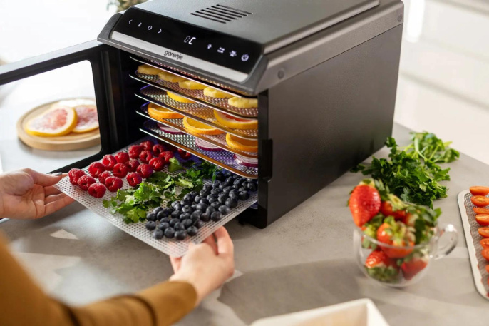 Сушка для фруктов и овощей Gorenje FDK600DB 5под. 600Вт черный