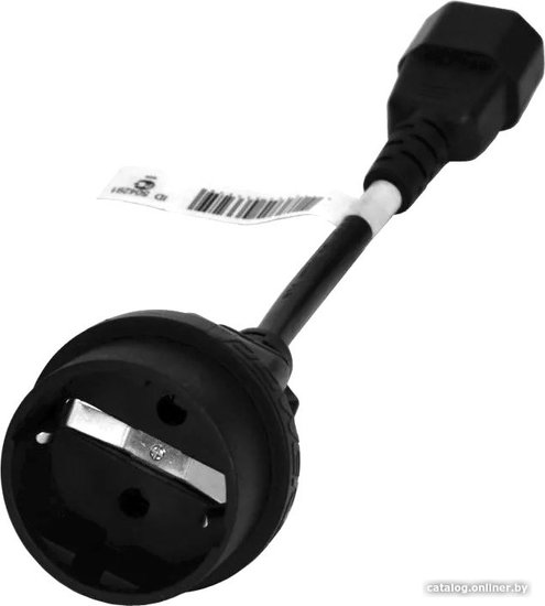 Кабель PowerCom SCUT IEC-320 C14-Socket Type-F (для компьютера, функция: питание устройств, 250V, 10A, длина: 0.23 м)
