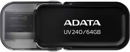 Флешка USB A-Data UV240 64ГБ, USB2.0, черный [auv240-64g-rbk]