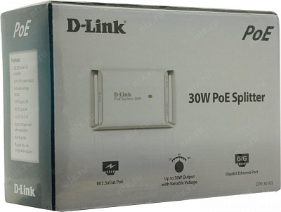D-Link DPE-301GS/A1A Гигабитный PoE-адаптер (выходное напряжение 5/9/12В DC)