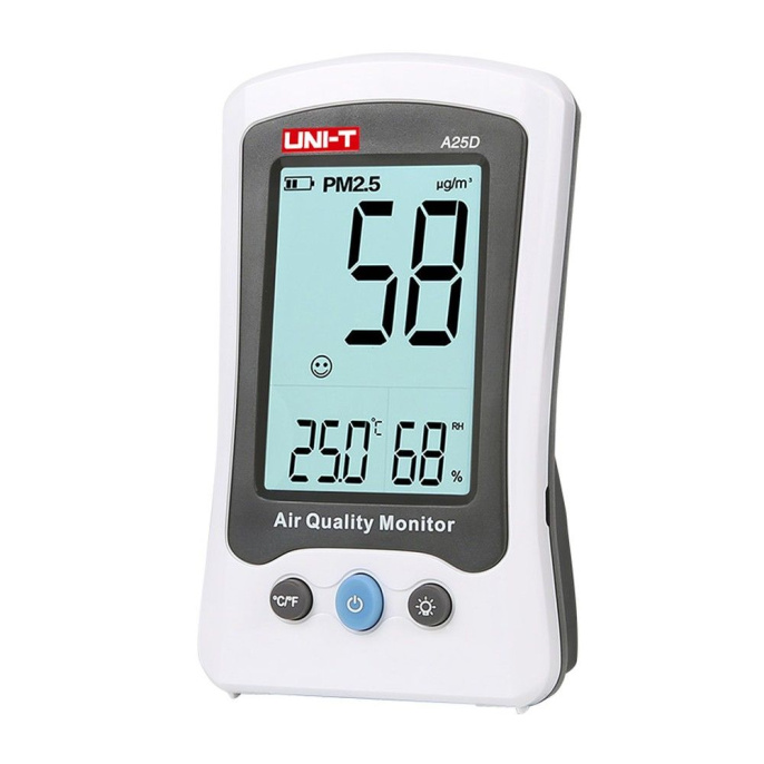 Измеритель качества воздуха UNI-T A25D , может использоваться в домах, офисах, отелях, школах, фабриках, больницах, ресторанах и других общественных местах, точность +-1C