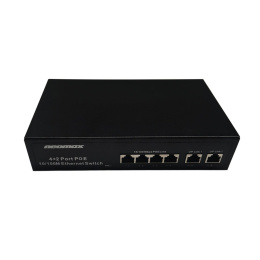 NEOMAX неуправляемый коммутатор NMS-106PoE-100-S, 6 портов 100 Mbps, 4xPoE, металл