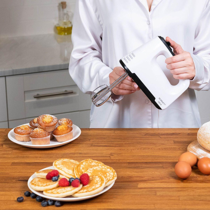 Миксер Scarlett SC-HM40S22, ручной,  белый и черный