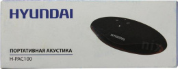 Колонка порт. Hyundai H-PAC100 черный 3W 1.0 BT/3.5Jack/USB