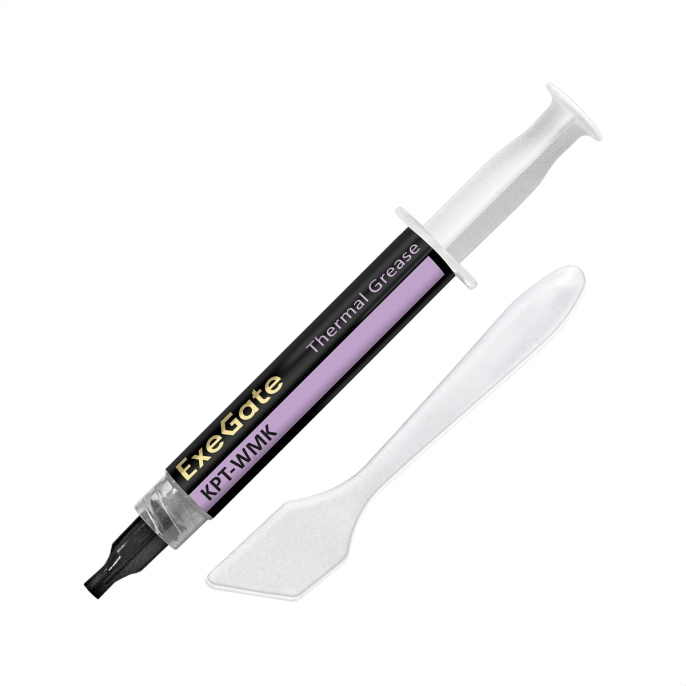 Термопаста ExeGate KPT-WMK 0,8 Вт/ м•К , 3г, шприц с лопаткой EX293377RUS