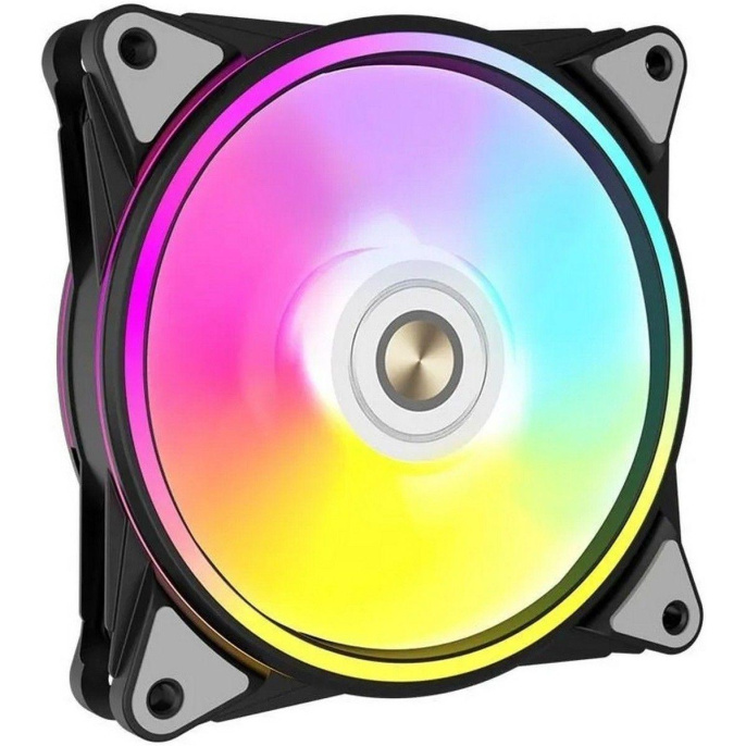 Вентилятор в корпус ALSEYE HALO PRO B-R rubber screw FAN 120mm, hydraulic, 800~2100rpm, max 51.87CFM, max 26dBA, ARGB. PWM, Black, RTL AS.04.02.0080