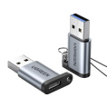 Адаптер UGREEN US276 50533 USB 3.0-A to USB-C M/F Adapter. Цвет: серый