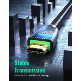 Кабель UGREEN HD118-40408 HDMI 2.0 to HDMI 2.0, 4K@60Hz, в нейлоновой оплётке, 1m, Black