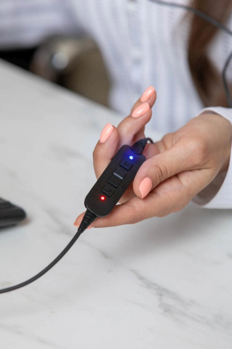 Наушники с микрофоном VT VT6200-D черный/серебристый 2.1м накладные USB оголовье VT6200-D