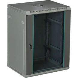 Серверный настенный шкаф W&T 15U 600х500 19 дюймов серый C156050GWTWOF