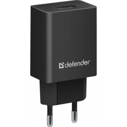 Сетевое зарядное устройство Defender EPA-10,  USB-A,  10.5Вт, 2.1A, черный [83572]