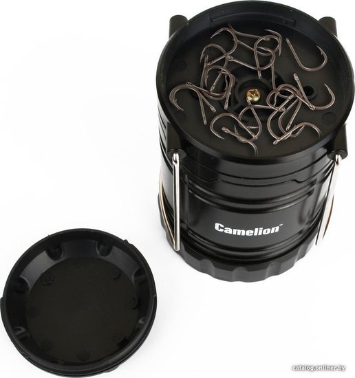 Camelion LED5632 фонарь для кемпинга 3XR03, черный, 3X COB LED, пласт. кор.
