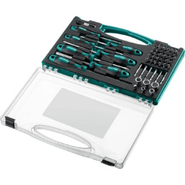 Набор отверток с насадками  Kraftool 25815, 50 предметов, в жестком кейсе